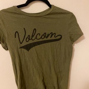 Olive Green Volcom Graphic Tee Size XS
